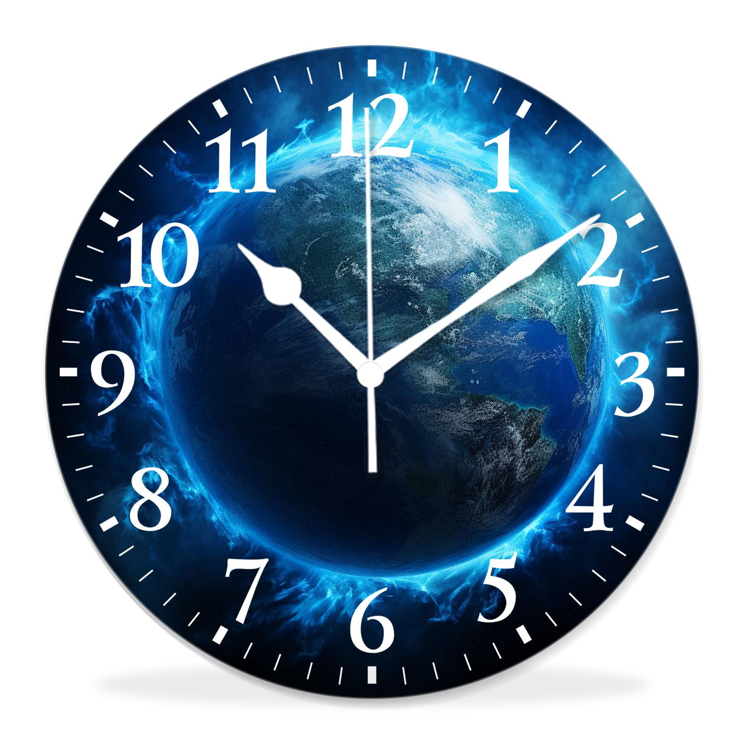 12 Inch Wall Clock Battery Operated Silent Clock Decorative for Office ...