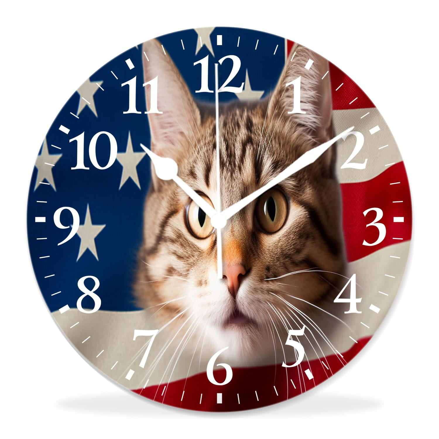 12 Inch Wall Clock Battery Operated Silent Clock Decorative for Office ...