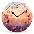 thumbnail image 1 of ATEDEANEI 12" Wall Clock Battery Operated Silent Non Ticking Oil Painting Colorful Spring Rural Landscape Beautiful Art, 1 of 5
