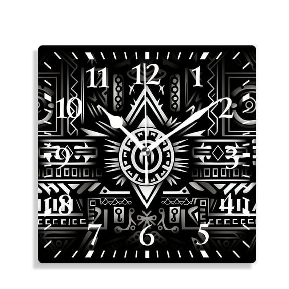 12 Inch Wall Clock Battery Operated Silent Clock Decorative for Office, Kitchen, Outdoor, Living RoomAfrican Mexican Africa American Style Beautiful