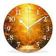 thumbnail image 1 of 12 Inch Wall Clock Battery Operated Silent Clock Decorative for Office, Kitchen, Outdoor, Living Room，Autumn Path Lovely Pattern, 1 of 4