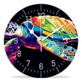 thumbnail image 1 of 12 Inch Wall Clock Battery Operated Silent Clock Decorative for Office, Kitchen, Outdoor, Living Room，Awesome Colorful Turtle Cute, 1 of 5