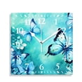 thumbnail image 1 of 12 Inch Wall Clock Battery Operated Silent Clock Decorative for Office, Kitchen, Outdoor, Living Room，Beautiful Flowers Butterfly Style, 1 of 4