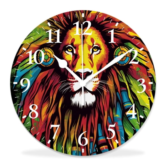 12 Inch Wall Clock Battery Operated Silent Clock Decorative for Office, Kitchen, Outdoor, Living RoomBoho Elephant Beautiful