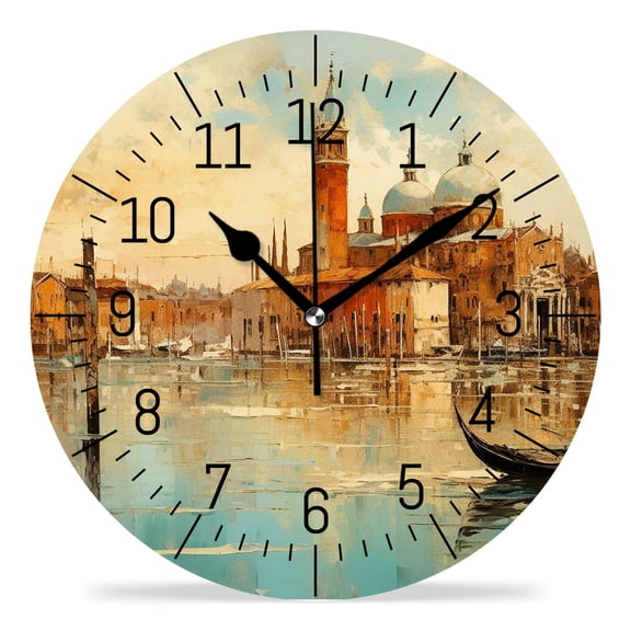 12 Inch Wall Clock Battery Operated Silent Clock Decorative for Office, Kitchen, Outdoor, Living RoomBritish Flag England Creative