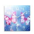 thumbnail image 1 of 12 Inch Wall Clock Battery Operated Silent Clock Decorative for Office, Kitchen, Outdoor, Living Room，Butterfly Flying Starry Design, 1 of 4