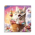 thumbnail image 1 of 12 Inch Wall Clock Battery Operated Silent Clock Decorative for Office, Kitchen, Outdoor, Living Room，Cat Creative, 1 of 4
