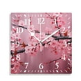 thumbnail image 1 of 12 Inch Wall Clock Battery Operated Silent Clock Decorative for Office, Kitchen, Outdoor, Living Room，Chinese Flower Floral Print Beautiful Image, 1 of 4
