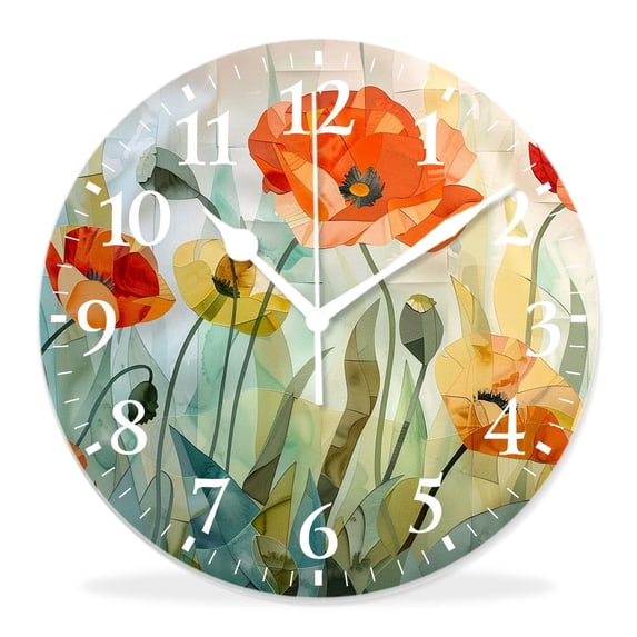 12 Inch Wall Clock Battery Operated Silent Clock Decorative for Office, Kitchen, Outdoor, Living Room,Coffee Brown Fantastic