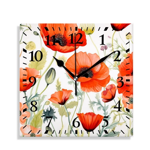 12 Inch Wall Clock Battery Operated Silent Clock Decorative for Office, Kitchen, Outdoor, Living Room,Coffee Brown Multicolor