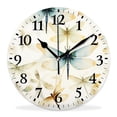 thumbnail image 1 of 12 Inch Wall Clock Battery Operated Silent Clock Decorative for Office, Kitchen, Outdoor, Living Room，Colorful Dragonfly Pattern Picture, 1 of 4