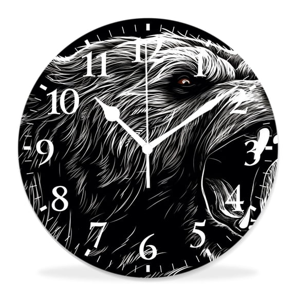 12 Inch Wall Clock Battery Operated Silent Clock Decorative for Office, Kitchen, Outdoor, Living RoomCrazy Bear Exquisite
