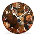 thumbnail image 1 of 12 Inch Wall Clock Battery Operated Silent Clock Decorative for Office, Kitchen, Outdoor, Living Room，Cute Deers Stunning, 1 of 4