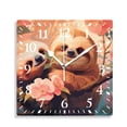thumbnail image 1 of 12 Inch Wall Clock Battery Operated Silent Clock Decorative for Office, Kitchen, Outdoor, Living Room，Cute forest Sloth and Green Branches Creative, 1 of 4