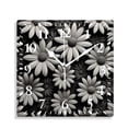 thumbnail image 1 of 12 Inch Wall Clock Battery Operated Silent Clock Decorative for Office, Kitchen, Outdoor, Living Room，Daisy Flower Flowers Design, 1 of 4