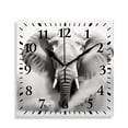 thumbnail image 1 of 12 Inch Wall Clock Battery Operated Silent Clock Decorative for Office, Kitchen, Outdoor, Living Room，Elephant Creative Pattern, 1 of 4