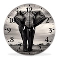 thumbnail image 1 of 12 Inch Wall Clock Battery Operated Silent Clock Decorative for Office, Kitchen, Outdoor, Living Room，Elephant Cute Pattern, 1 of 4