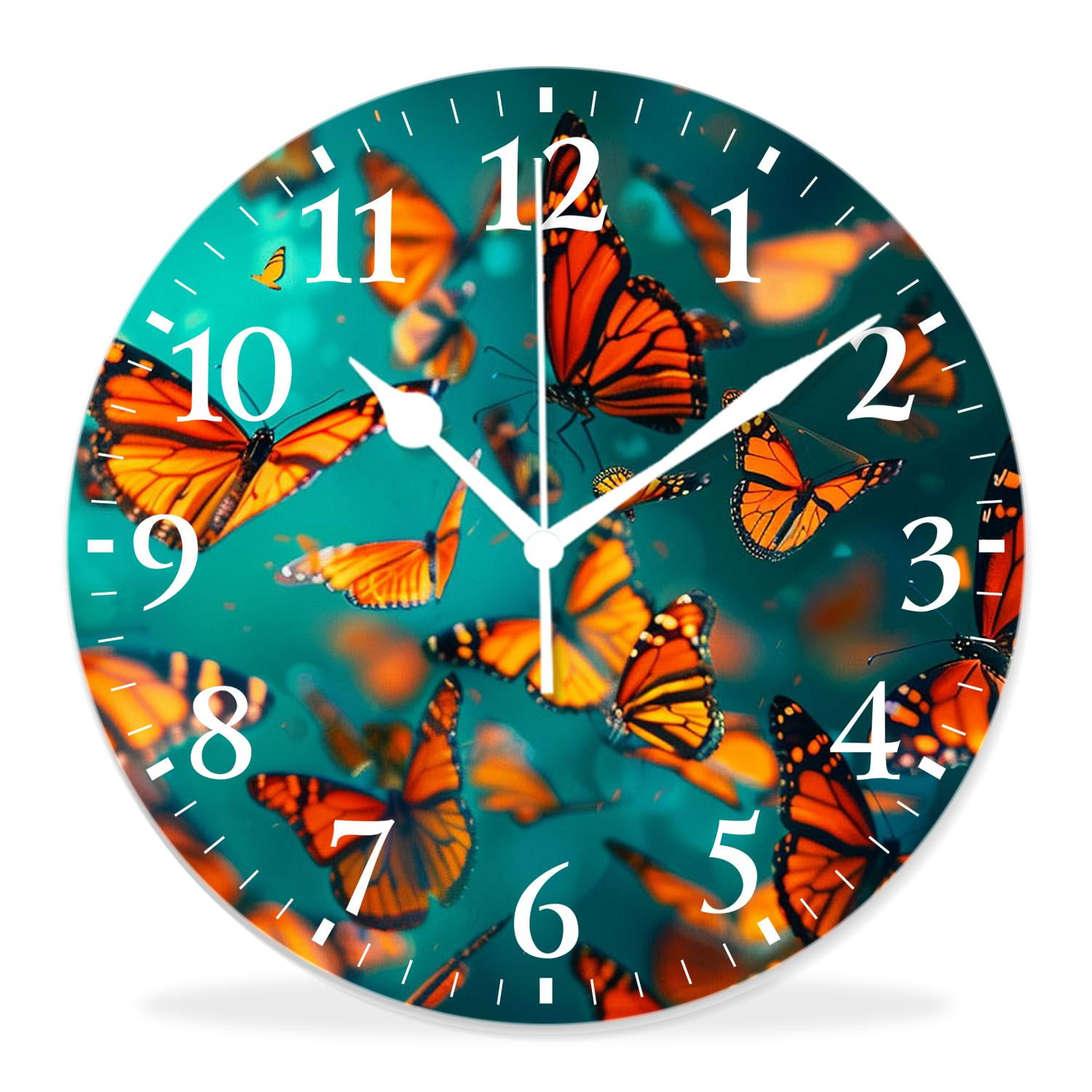 12 Inch Wall Clock Battery Operated Silent Clock Decorative for Office ...
