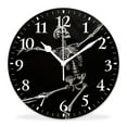 thumbnail image 1 of 12 Inch Wall Clock Battery Operated Silent Clock Decorative for Office, Kitchen, Outdoor, Living Room，Funny Skull Day of The Dead Exquisite, 1 of 4