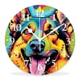 thumbnail image 1 of 12 Inch Wall Clock Battery Operated Silent Clock Decorative for Office, Kitchen, Outdoor, Living Room，German Shepherd Drawing, 1 of 4