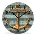 thumbnail image 1 of 12 Inch Wall Clock Battery Operated Silent Clock Decorative for Office, Kitchen, Outdoor, Living Room，Gold Dots Stripe Chic, 1 of 4