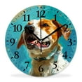 thumbnail image 1 of 12 Inch Wall Clock Battery Operated Silent Clock Decorative for Office, Kitchen, Outdoor, Living Room，Grey Dog Graceful, 1 of 4
