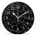 thumbnail image 1 of 12 Inch Wall Clock Battery Operated Silent Clock Decorative for Office, Kitchen, Outdoor, Living Room，Halloween Pretty Spider Web Cute, 1 of 5