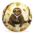 thumbnail image 1 of 12 Inch Wall Clock Battery Operated Silent Clock Decorative for Office, Kitchen, Outdoor, Living Room，Lovely Sloth Animal Charming, 1 of 4