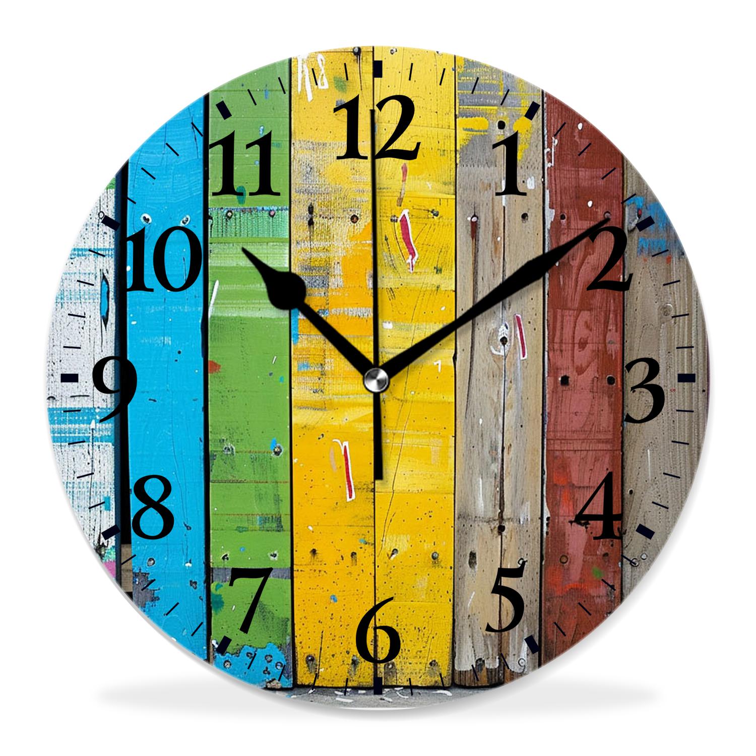 12 Inch Wall Clock Battery Operated Silent Clock Decorative for Office