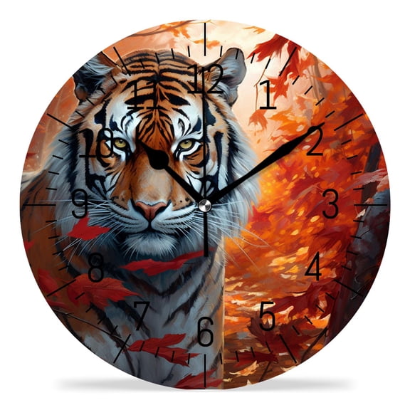 12 Inch Wall Clock Battery Operated Silent Clock Decorative for Office, Kitchen, Outdoor, Living RoomOcean Ferry Pattern Graceful Art