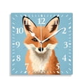 thumbnail image 1 of 12 Inch Wall Clock Battery Operated Silent Clock Decorative for Office, Kitchen, Outdoor, Living Room，Simple Hand Drawn Cute Fox Graceful Design, 1 of 4