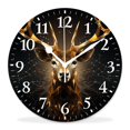 thumbnail image 1 of 12 Inch Wall Clock Battery Operated Silent Clock Decorative for Office, Kitchen, Outdoor, Living Room，Starry Sky Constellation Deer Exquisite, 1 of 4