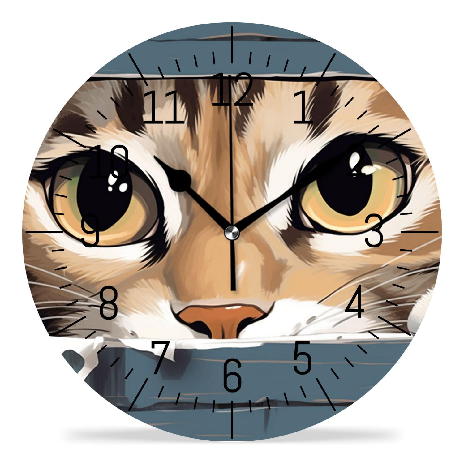 12 Inch Wall Clock Battery Operated Silent Clock Decorative for Office ...