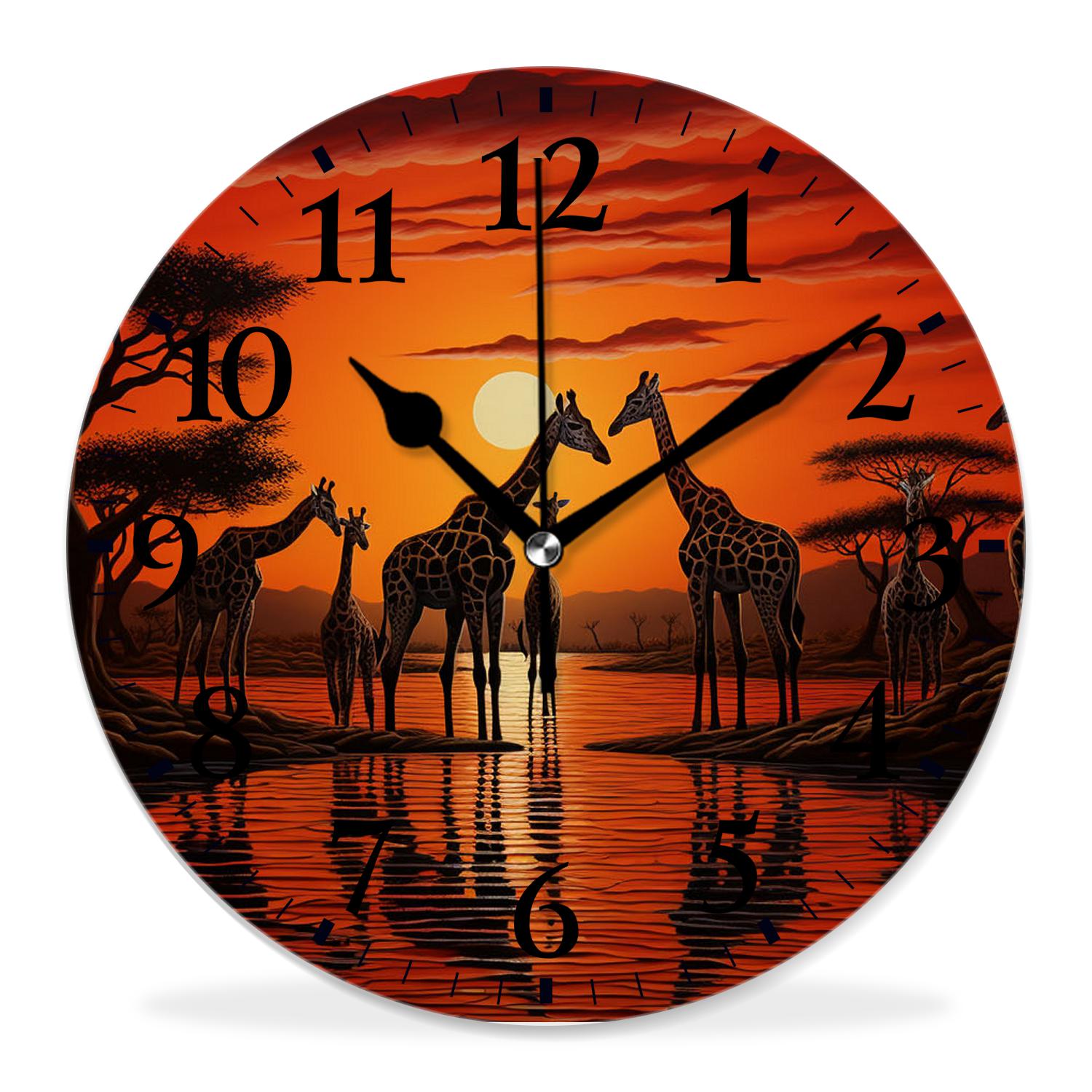 Clock Sencery 12 Inch Wall Clock Battery Operated Silent Clock Decorative for Office ...