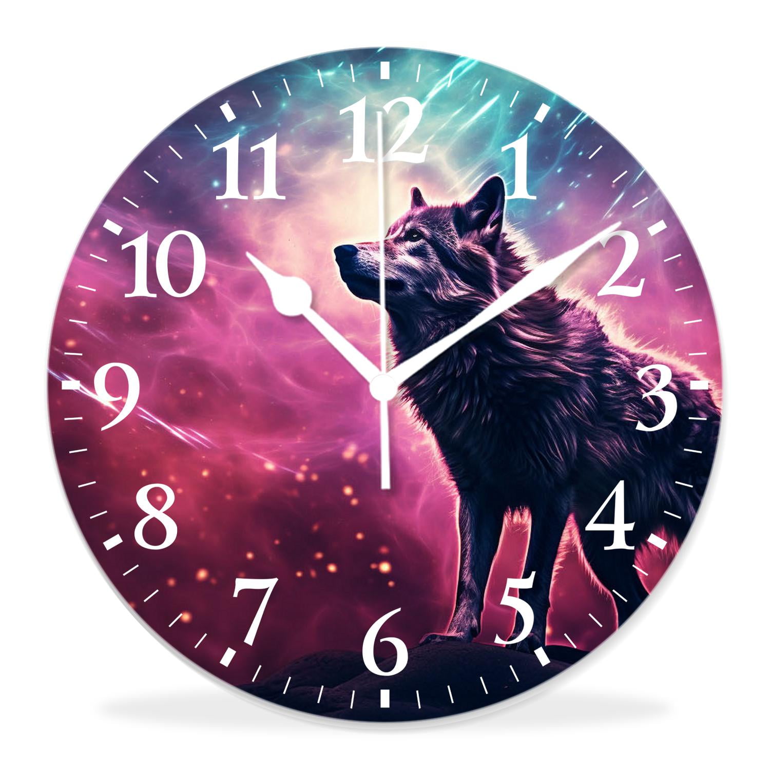 12 Inch Wall Clock Battery Operated Silent Clock Decorative for Office ...