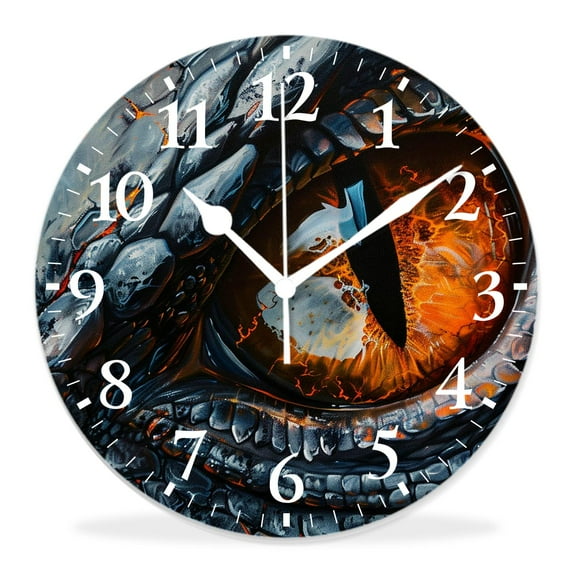 12 Inch Wall Clock Battery Operated Silent Clock Decorative for Office, Kitchen, Outdoor, Living Room,Ghost Eyes Devil Or Monster Eye Halloween Creative