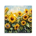thumbnail image 1 of 12 Inch Wall Clock Battery Operated Silent Clock Decorative for Office, Kitchen, Outdoor, Living Room，Oil Painting Landscape Sunflowers Exquisite Drawings, 1 of 4