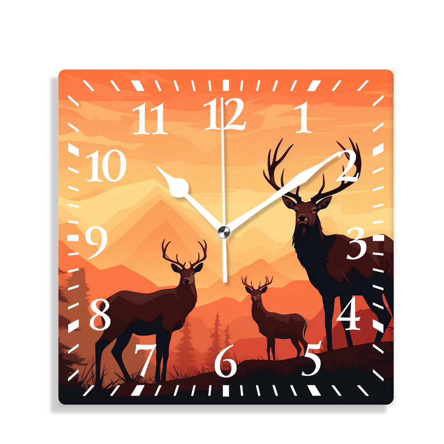 12 Inch Wall Clock Battery Operated Silent Clock Decorative for Office ...