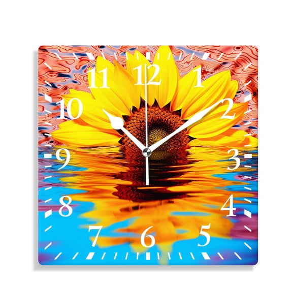 12 Inch Wall Clock Battery Operated Silent Clock Decorative for Office ...