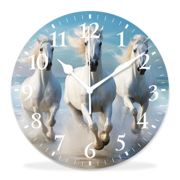 Cloacking In 12 Inch Wall Clock Battery Operated Silent Clock Decorative for Office ...
