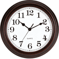 thumbnail image 1 of 12 Inch Wall Clock Battery Operated Silent Non-Ticking Analog Wall Clock Vintage Retro Rustic Style Decorative for Living Room Kitchen Home Office(Bronze), 1 of 7