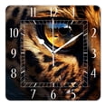 thumbnail image 1 of 12 Inch Wall Clock Battery Operated Square Clock Decorative for Office, Kitchen, Outdoor, Living Room，3D Leopard Animal Lovely, 1 of 4
