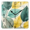 thumbnail image 1 of 12 Inch Wall Clock Battery Operated Square Clock Decorative for Office, Kitchen, Outdoor, Living Room，Abstract Autumn Trees Hand Drawn Art, 1 of 4