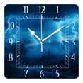 thumbnail image 1 of 12 Inch Wall Clock Battery Operated Square Clock Decorative for Office, Kitchen, Outdoor, Living Room，Flash of Lightning Image, 1 of 4