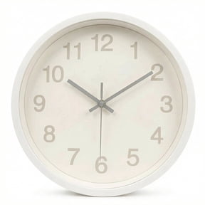 Westminster Clocks 12 Inch Wall Clock, Modern Minimalist, Silent Quartz, Sandstone Beige