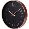 thumbnail image 1 of 12 Inch Wall Clock Non-Ticking Silent Battery Operated Round Wall Clock Modern Elegant Simple Style Clock for Home Bedroom Living Room Kitchen Office, 1 of 14