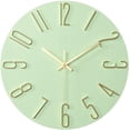 thumbnail image 1 of 12 Inch Wall Clock Silent Non Ticking, Preciser Modern Style Decor Clock for Home, Office, School, Kitchen, Bedroom, Living Room (Green), 1 of 8