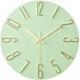thumbnail image 1 of 12 Inch Wall Clock Silent Non Ticking, Preciser Modern Style Decor Clock for Home, Office, School, Kitchen, Bedroom, Living Room (Green), 1 of 8