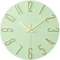 thumbnail image 1 of 12 Inch Wall Clock Silent Non Ticking, Preciser Modern Style Decor Clock for Home, Office, School, Kitchen, Bedroom, Living Room (Green), 1 of 8
