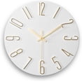 thumbnail image 1 of 12 Inch Wall Clock Silent Non Ticking, Preciser Modern Style Decor Clock for Home, Office, School, Kitchen, Bedroom, Living Room(White), 1 of 8